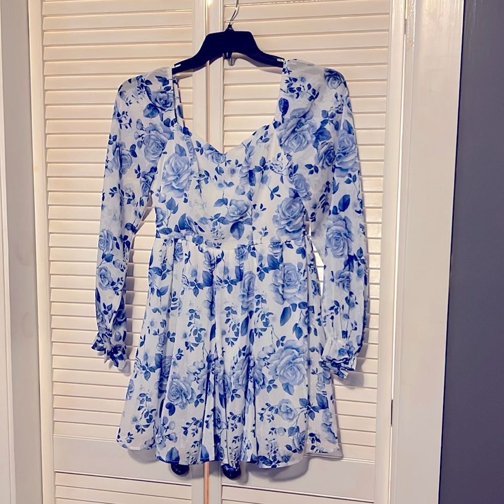 Crystal Doll Dress – New with Tags – Blue & White Floral